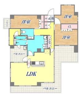 For You湊川公園【8階】の間取り