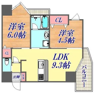 プリオーレ神戸大開通【4階】の間取り