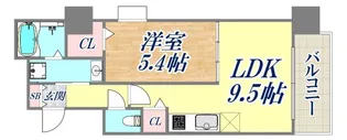 クラシェス深江【5階】の間取り