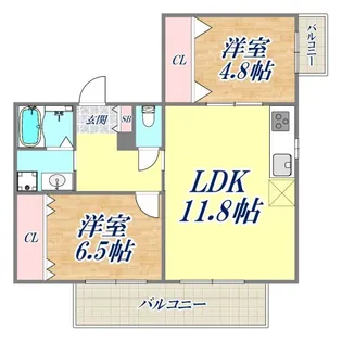 アイテラス甲南【2階】の間取り
