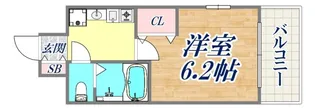 エステムコート神戸ハーバーランド前3コスタリティ【2階】の間取り