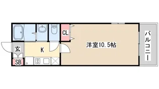 レジディア三宮東【6階】の間取り