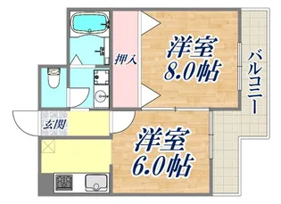 メゾンクレール(灘区)【3階】の間取り