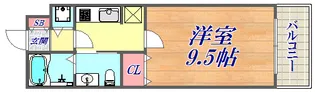 リーガル神戸三宮フラワーロード【13階】の間取り
