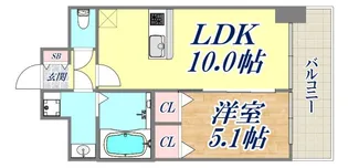 プレサンス兵庫ヴィアーレ【8階】の間取り