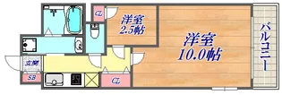 レジディア神戸三宮プレイス【4階】の間取り