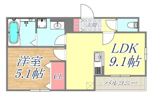 フルール花隈町【1階】の間取り