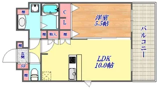 プレサンスKOBEティアラ【8階】の間取り