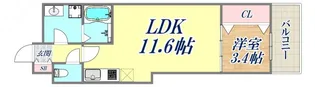エステイトE神戸城が山【2階】の間取り