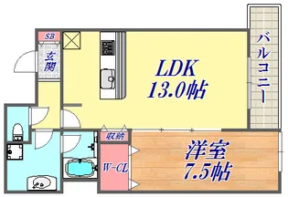 神戸海岸通 萬利Residence【1階】の間取り