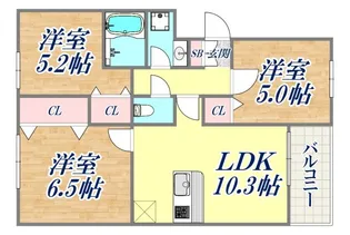 グルーブ五色山【2階】の間取り