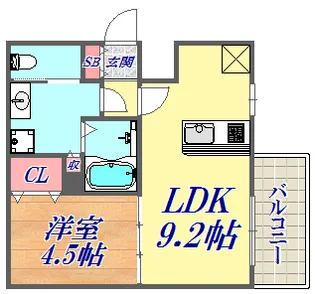 プレサンスTHE神戸【11階】の間取り