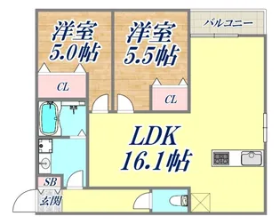 プライム神戸垂水【3階】の間取り