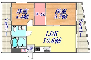 甲南メゾン春日【2階】の間取り