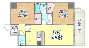 エステムプラザ神戸三宮ルクシア【14階】の間取り