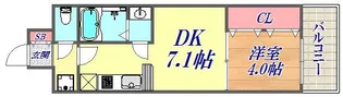 プレジオ神戸WEST【4階】の間取り