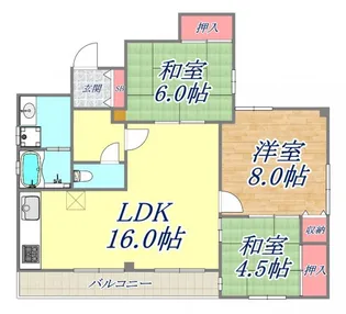 エイコー山手プラザ【6階】の間取り