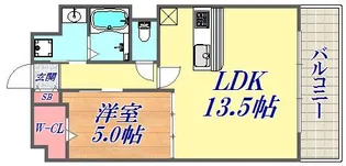 レユシール塚本【8階】の間取り