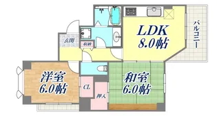 ハイム篠【2階】の間取り
