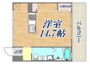 ラ・ウェゾン北野【1階】の間取り