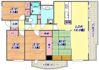 アーデンコート住吉川【3階】の間取り