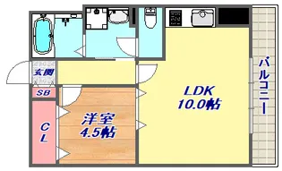 モアライフ住吉南【8階】の間取り