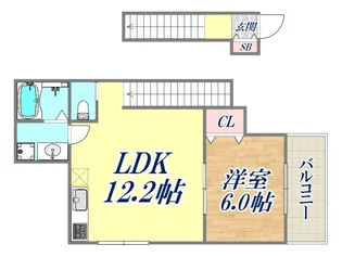 シェリル神戸岡本【2階】の間取り