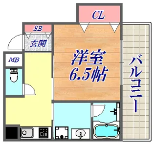 エスティ・ロアール神戸西【6階】の間取り