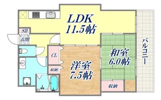 スリール芦屋ウエスト【4階】の間取り