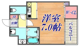 TOYOTOMi STAY Premium 神戸湊川公園【7階】の間取り