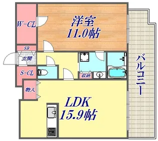 ジークレフ新神戸タワー【37F号室】の間取り