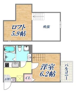 Sky Graca 御蔵通(スカイグレイス)【1階】の間取り