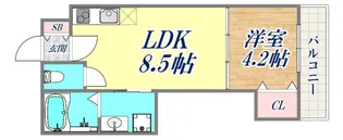 AXIA CITY兵庫【1階】の間取り