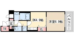 プレサンス神戸三宮【5階】の間取り