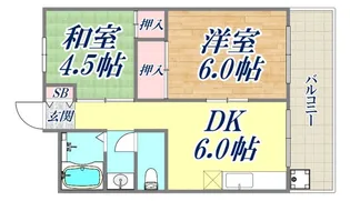 六甲道レクラン【2階】の間取り