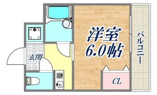 コスモメイト北野【4階】の間取り