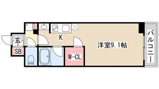 アスヴェル神戸駅前【6階】の間取り