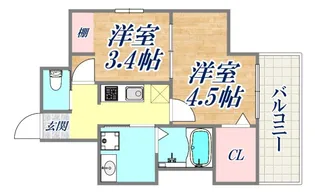 エヌエムスワサントアン【5階】の間取り