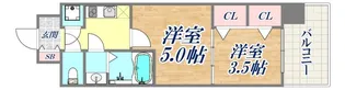 セレニテ神戸ミラクノール【8階】の間取り