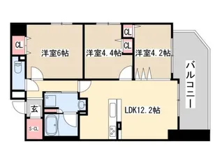 サムティグランツ神戸【12階】の間取り