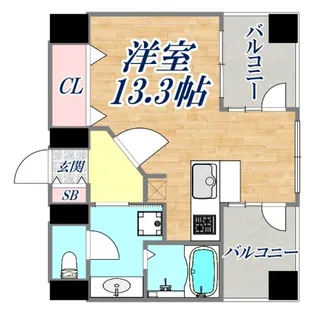 プレジール三ノ宮【5階】の間取り