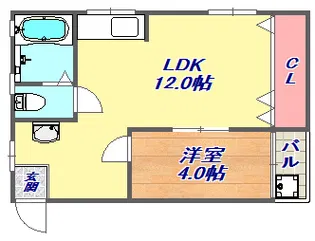 クリーンハイツ大原【3階】の間取り