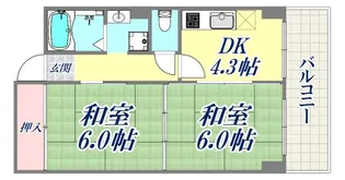 シャロン鷹取東【4階】の間取り