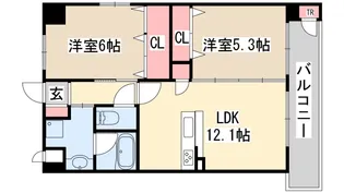 ナタリー神戸【5階】の間取り