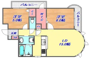 エルム御影【3階】の間取り