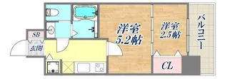 セレニテ神戸プリエ【5階】の間取り