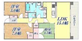クレヴィアタワー神戸ハーバーランド【22階】の間取り