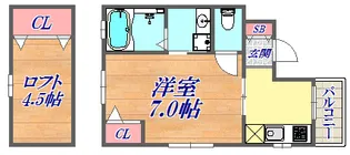宝勝ハイツ【3階】の間取り