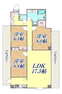 グランドール熊内【7階】の間取り