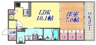 リーガル神戸三宮【2階】の間取り